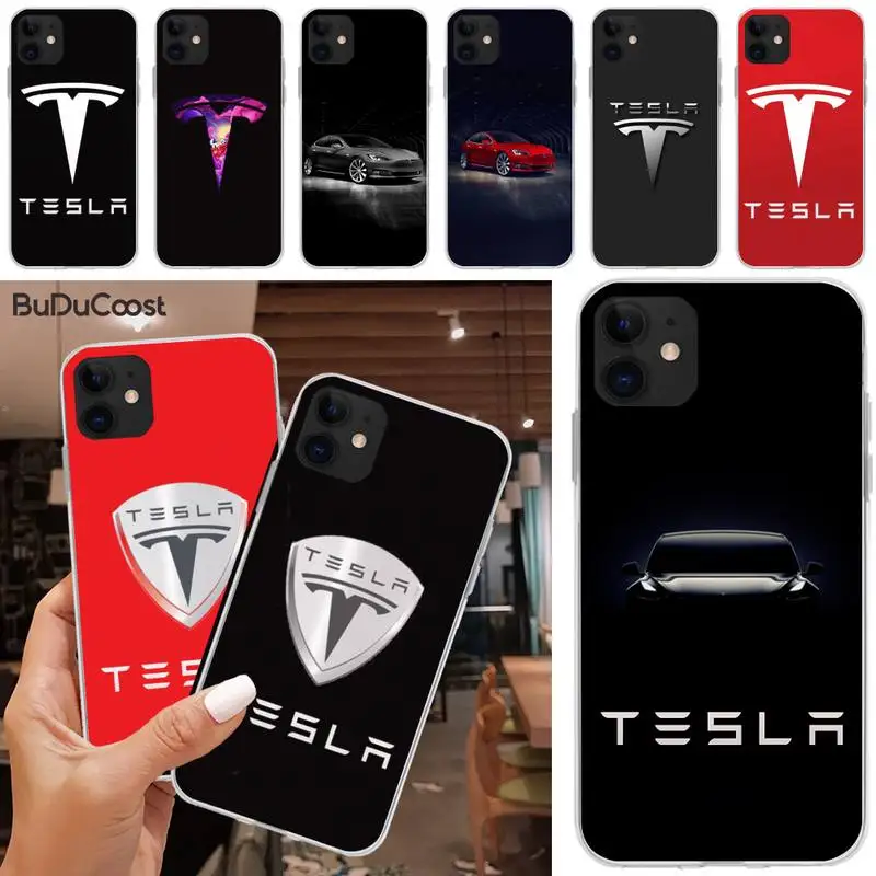 Jomy новый супер электрический автомобиль Tesla Logo Coque Shell чехол для телефона iphone 5C 5 6 6s