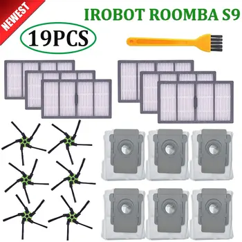 

6 Side Brush + 6 Filter Suitable + 6 Dust Bag for IROBOT ROOMBA S9 S9+ Sweeping Robot Vacuum Cleaner Accessories