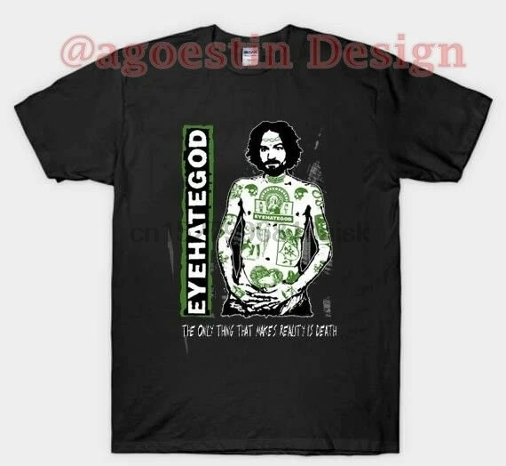 Рубашка EYEHATEGOD - Charles Manson рубашка с рисунком эметической записи | Мужская одежда