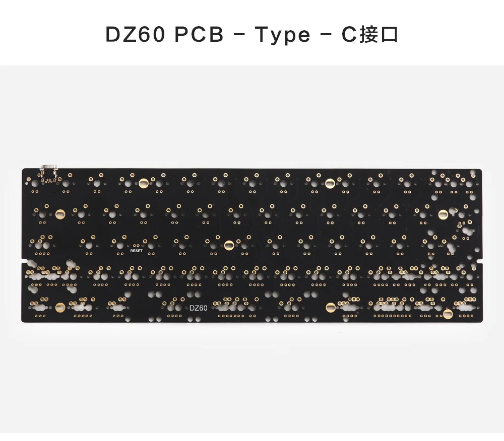 DZ60 пользовательская механическая клавиатура PCB 60% Usb Тип C поддержка стрелка ключ Alu пластина Gateron переключатель для Xd60 Gh60 RGB программируемый