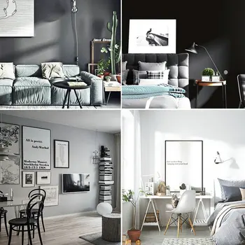 

Self-adhesive paper wallpaper bedroom warm decoration wall stickers dormitory male ins gray series modern minimalist self-adhesi