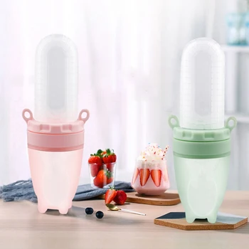 

2019 Baby Supplies Nipple Fresh Food Nibbler Safe Teat Pacifier Bottles Baby Pacifiers 30ml Feeder Kids Fruit Nipples Feeding