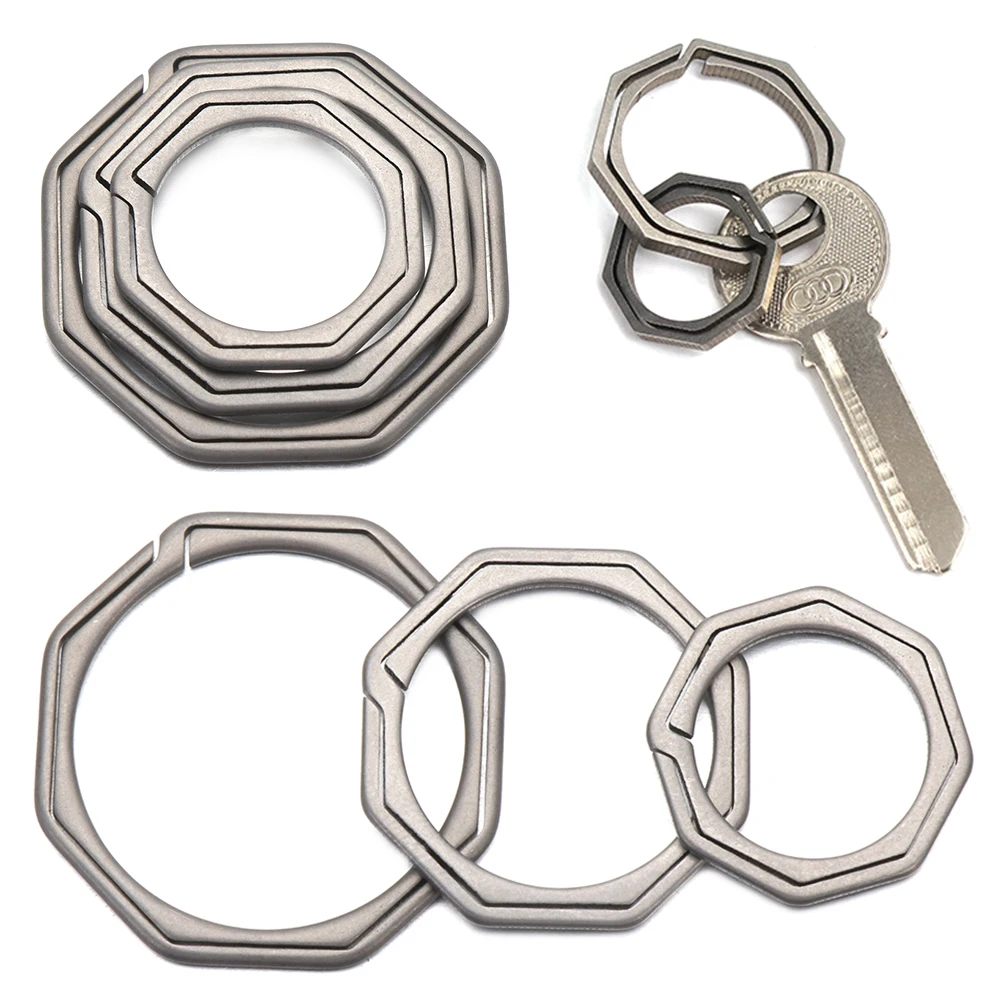 Key Ring Titanium Keychain 1PC Titanium Alloy Key Ring