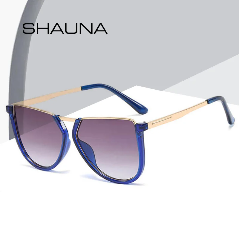 Винтажные очки shauna, женские солнцезащитные очки с полуоправой