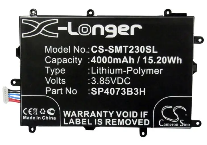 Cameron sino 4000 мА/ч, батарея для SAMSUNG Galaxy Tab4 7,0 3g LTE SM-230 SM-230UN SM-231 SM-235 SM-T230 SM-T231 SM-T235