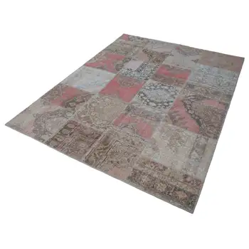 

182x237 Cm Beige Handmade Patchwork Rug-6x8 Ft
