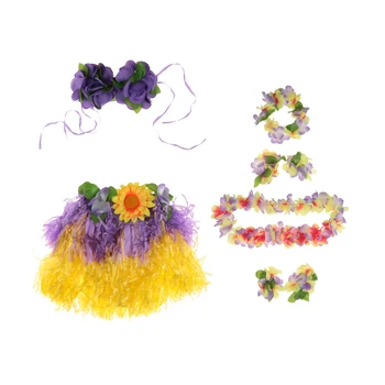 

Plastic Hula Game Cheerleaders Dance Costume Grass Skirt Lei Beach Parties