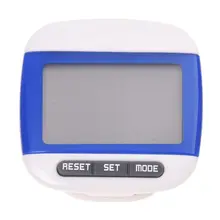 New Multi-function Pedometer Distance Calorie Counter 5 Steps Buffer Error Correction Large LCD Display with Belt,Blue
