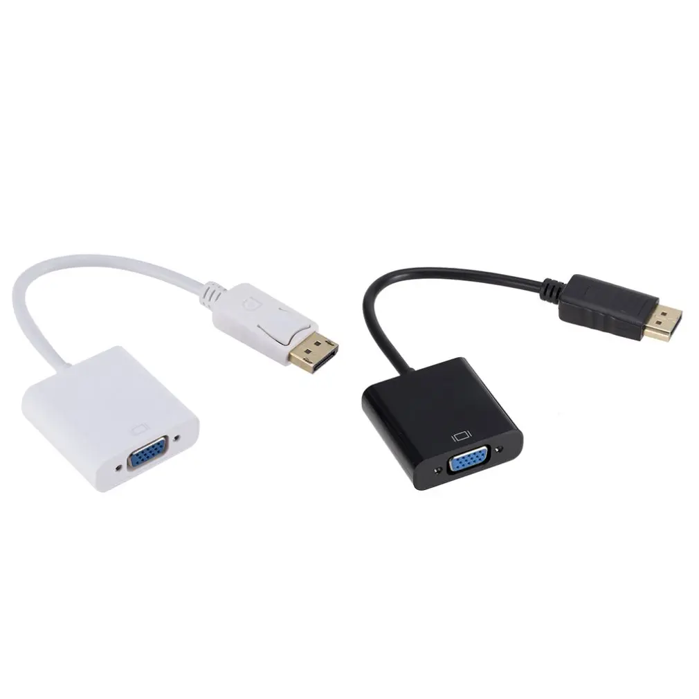 

DisplayPort Display Port DP to VGA Adapter Cable Male to Female Converter for PC Computer Laptop HDTV Monitor Projector
