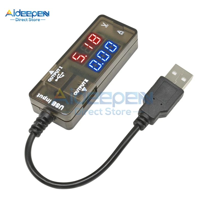 Red Blue Мини 0,28 дюйма цифровой USB тестер напряжения тока Вольтметр Амперметр доктор монитор телефон зарядное устройство DC 3-10 В 0-10A - Цвет: Red Blue