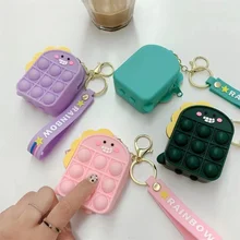 

Pokemon Pikachu Coin Purse Key Pendant Push Bubble Relieve Autism Fidget Toy Antistress Anti-Stress Toys Pops Its Fidget