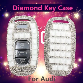 

Luxury Diamond Car Remote Key Cover Case Shell For Audi A1 A3 A4 A5 A6 A7 A8 Quattro Q3 Q5 Q7 2009 2010 2011 2012 2013 2014 2015