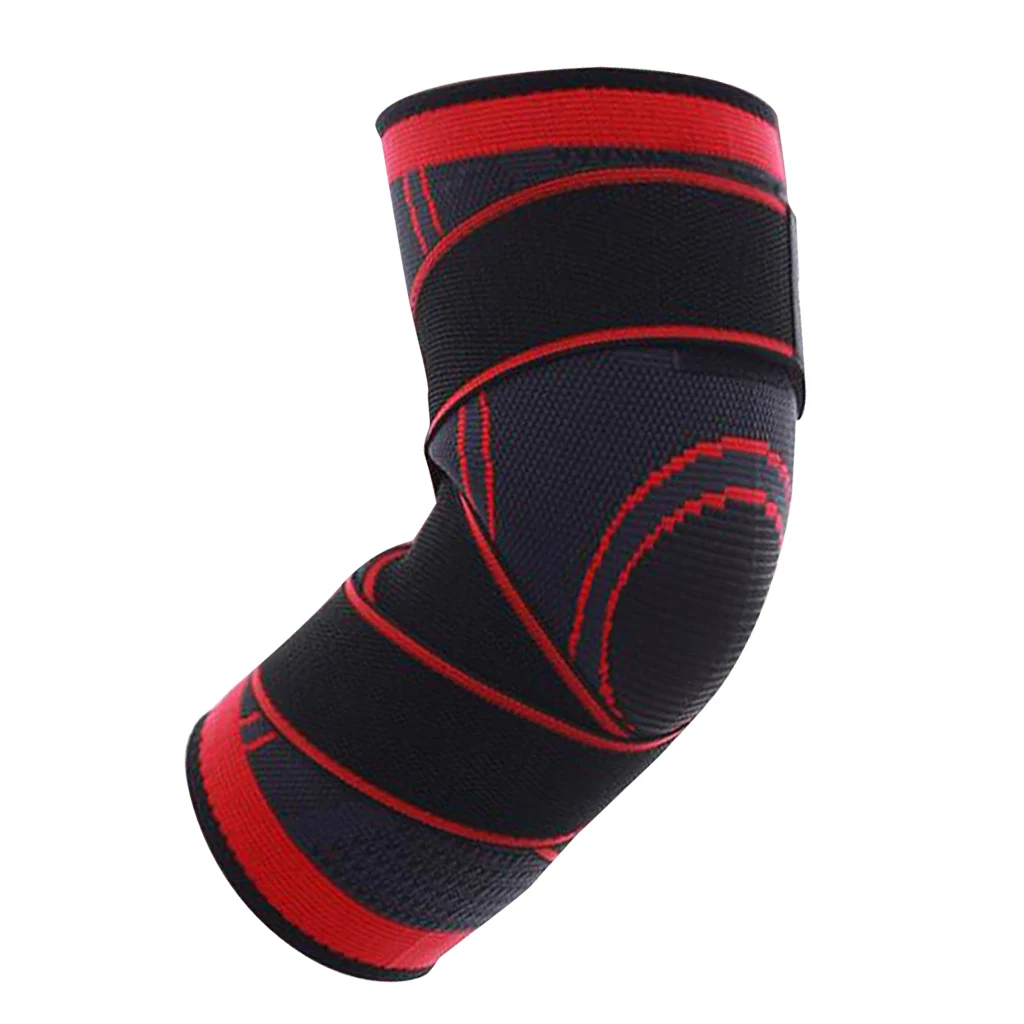 PC 3D Weaving Compression Breathable Knee Sleeve with Adjustable Strap Knee Support for Sports, Running, Basketball Protector