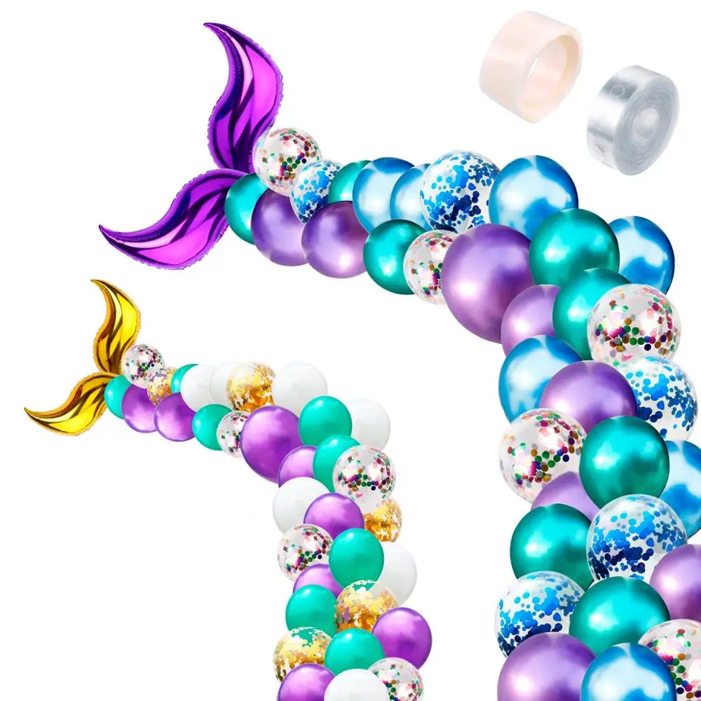 HUIRAN хвост русалки латексный набор воздушных шаров русалка вечерние свадебные Декор счастливый день рождения украшения детский душ Девушки вечерние сувениры