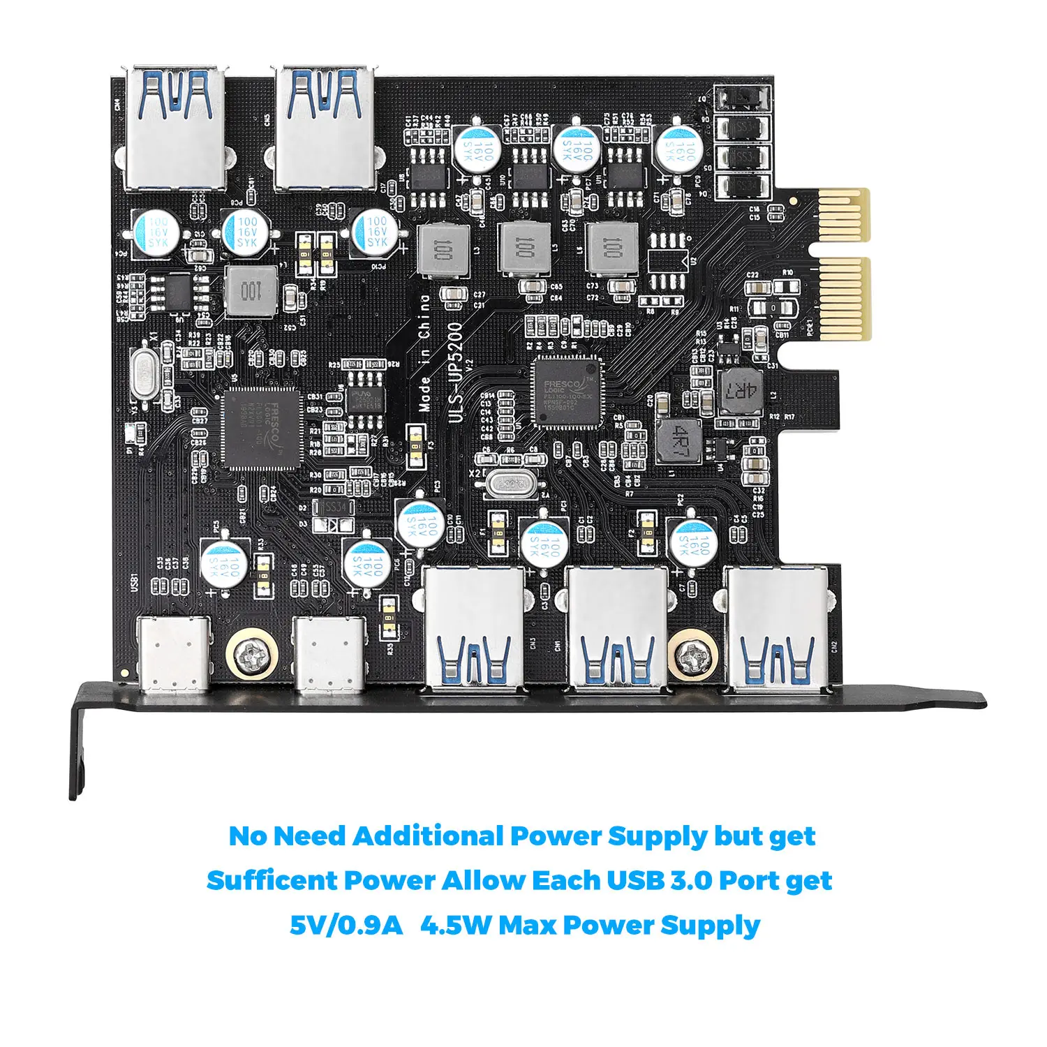 

PCI-E to USB 3.0 card Type C (2), Type A (3 ) PCI Express Expansion Card with Internal 2 USB 3.0 Connector for Windows Mac Pro