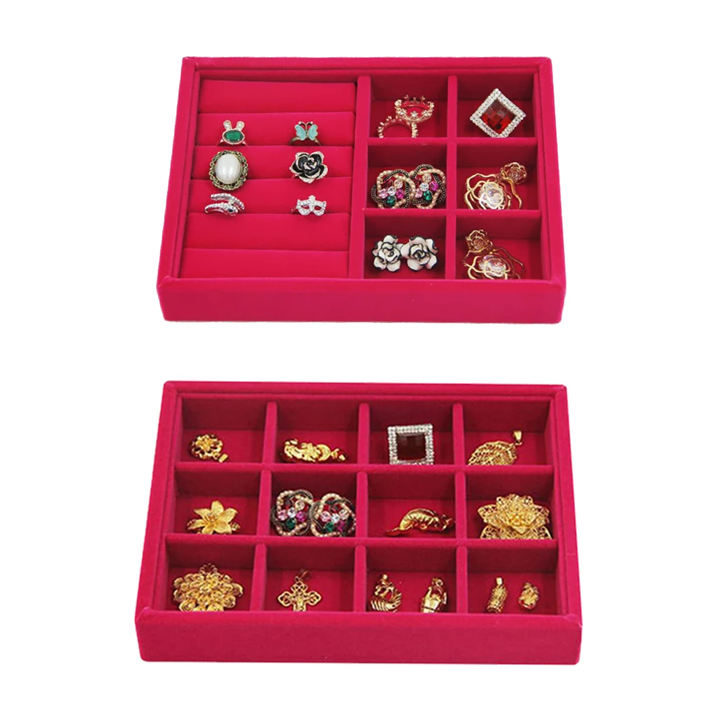 2x Velvet Jewelry Box Jewelry Box Jewelry Box Ring Box Jewelry Box