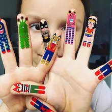 Палец татуировки для детей водонепроницаемые временные татуировки наклейки Милая Панда Свинья лиса украшение на Хэллоуин, Рождество для ребенка