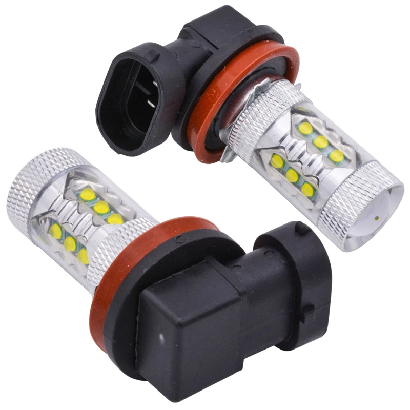 Winhoi автомобилей головной светильник Светодиодная лампа 80W 12V 16SMD 6000K H11 H8 H9 9005/HB3 9006/HB6 Универсальный Включите бег противотуманная фара дальнего света