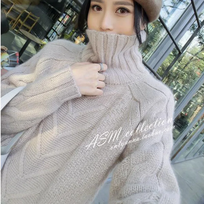 Autumn and winter new cashmere high neck knitted