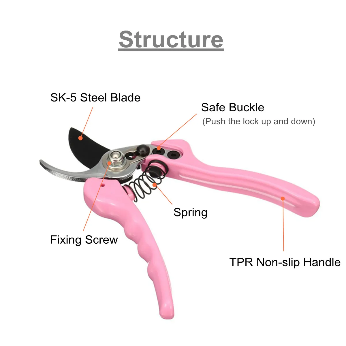 Garden Pruning Shears Cutter Gardening Plant Tree Flower Pruner Branch Scissors Pruning Shears Garden Home Pruner Hand Tools