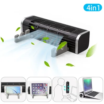 

4 in 1 Laptop Cooler,12"-19" Notebook Cross-Flow Cooling Fan Pad Silent Laptop Radiator Adjustable Stand and Wind Speed