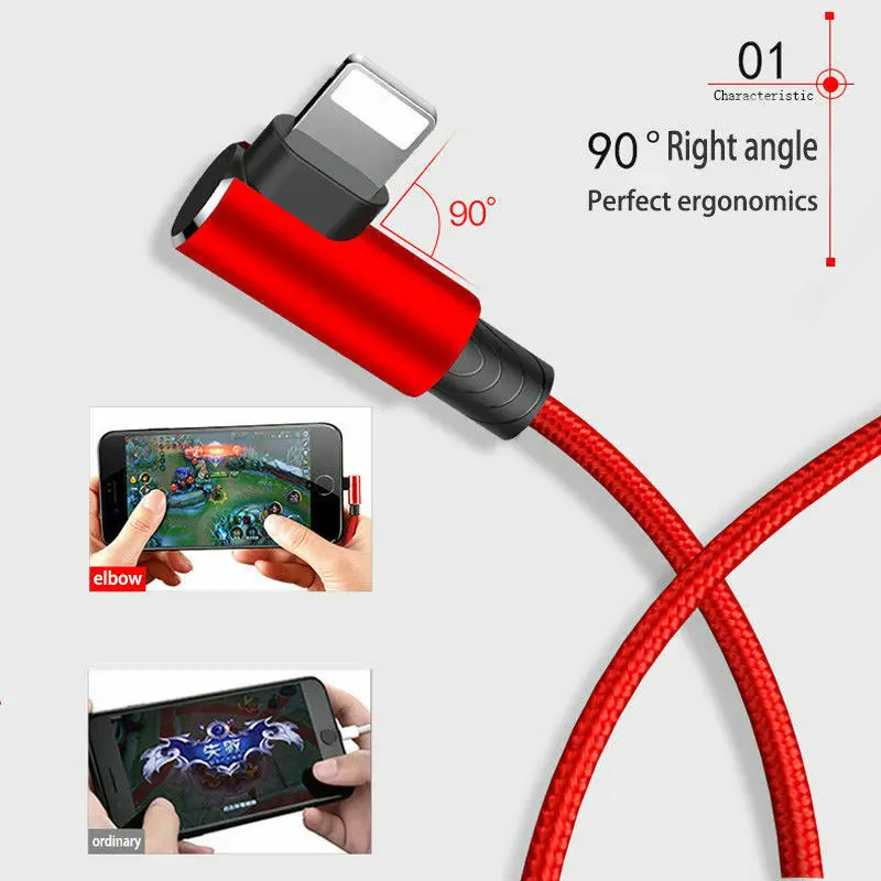 Micro USB l-образный локоть кабель для передачи данных телефонный кабель для мобильного телефона прочный тип C кабель для быстрой зарядки данных для Android IPhone huawei samsung