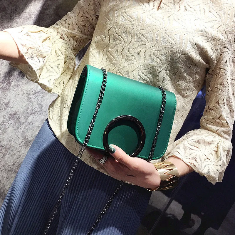 

WOMEN'S Bag 2017 Korean-style New Style Fashion Versatile Simple Bag with Chain Square Sling Bag Shoulder Bag Mini Bag