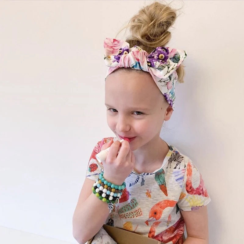 Mommy Baby Headband Set Girl Floral Print Headbands Mother Daughter Head Wrap Family Hair Band Twisted Hair Accessories Bandage
