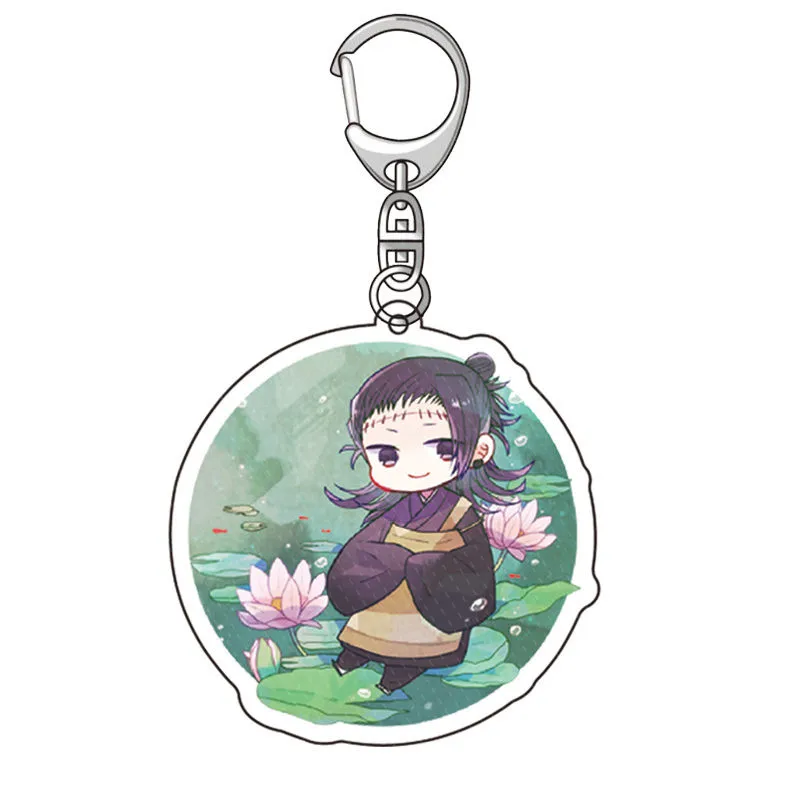 

New Anime Jujutsu Kaisen keychain Gojo Satoru Delicacy Bag Pendant Acrylic Key Chain Decoration Accessory Keyring Trinket