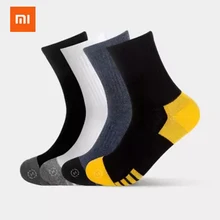 Xiaomi Mijia носки Seven side антибактериальные чесаные хлопковые носки средней длины мужские белые и серые 4 пары Средний Размер носки