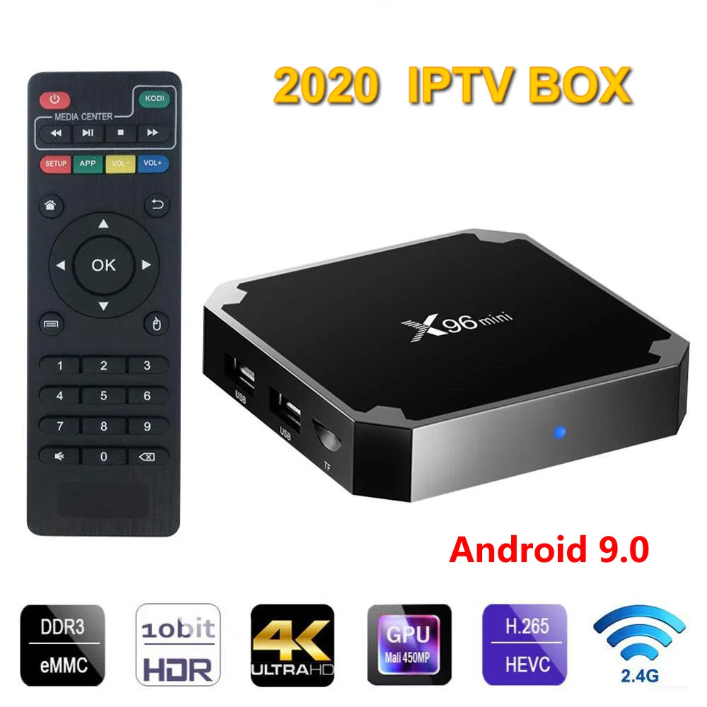 

X96mini new Android 9.0/7.0 X96 mini Smart TV BOX S905W Quad Core support 2.4G Wireless WIFI media box Set-Top Box