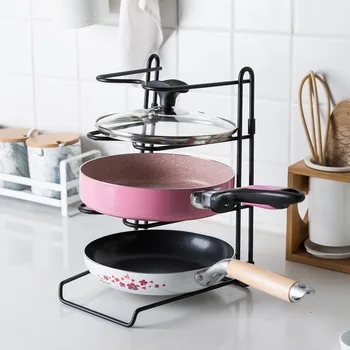 

Creative kitchen multifunctional storage rack rack household multi-layer pot pot lid cutting board rack