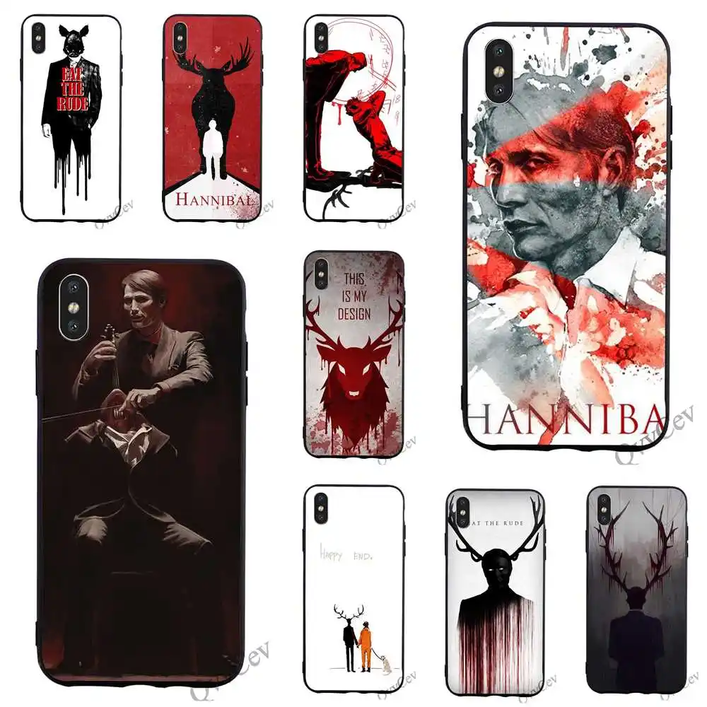 

Pattern Hannibal eat the rude Phone Cover for iPhone 7 Plus Case XR Xs Max X 8 6 6S 5S 5 SE TPU