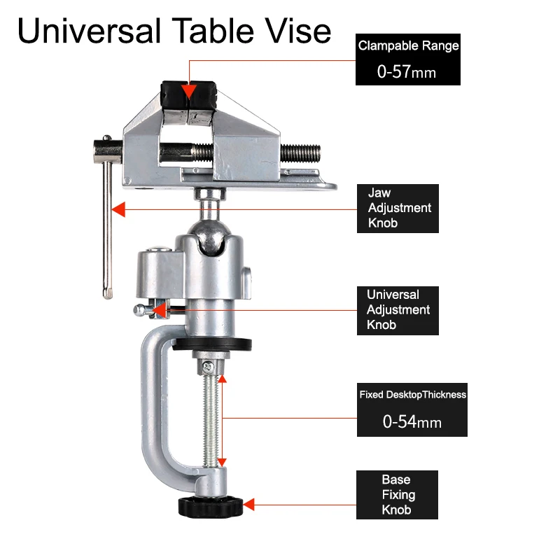 360° Rotating Table Vise Bench Clamp Bracket Multifunctional Electric Grinder Stand Holder Accessories For Dremel Tool - 4