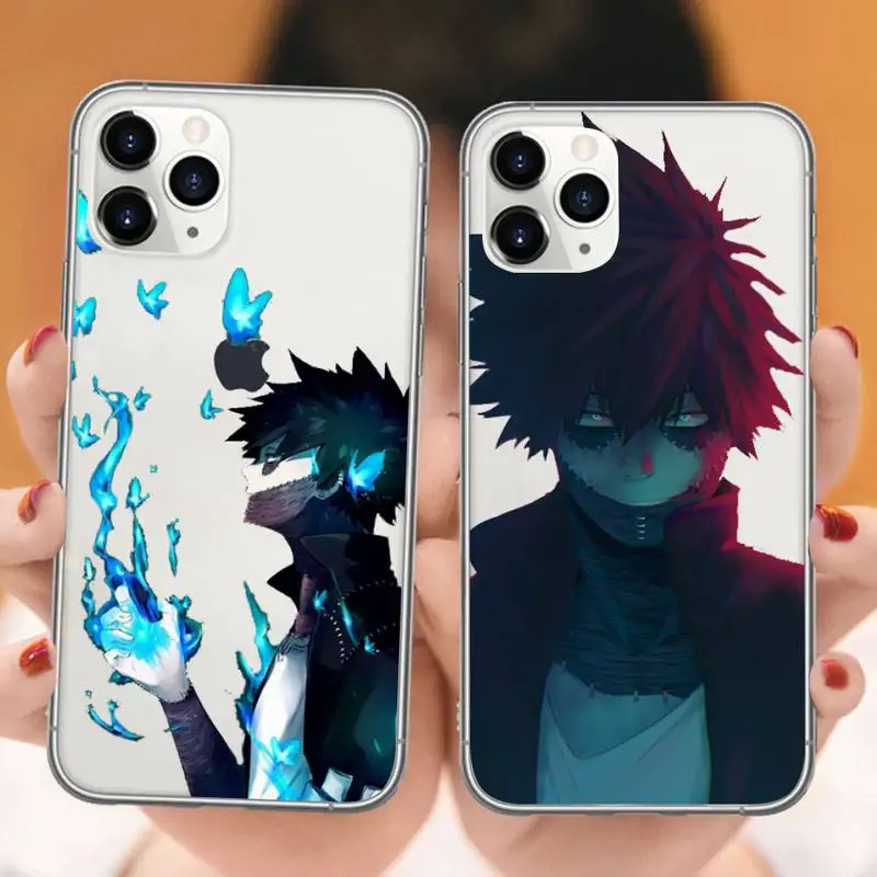 

My Hero Academia anime Evil smile Phone Case Transparent soft For iphone 5 5s 5c se 6 6s 7 8 11 12 plus mini x xs xr pro max