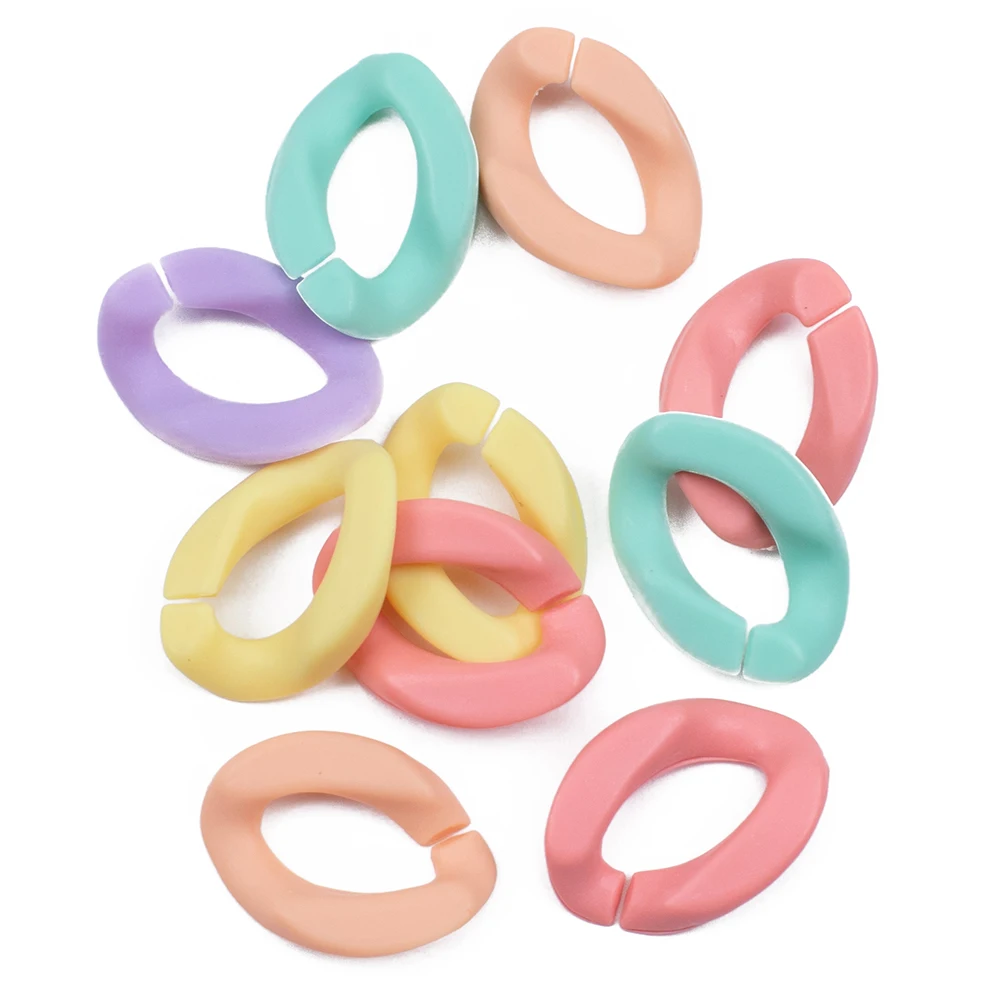 

30x20mm DIY Hot Sale Solid Color Plastic Acrylic Accessories Acrylic Backpack Chain