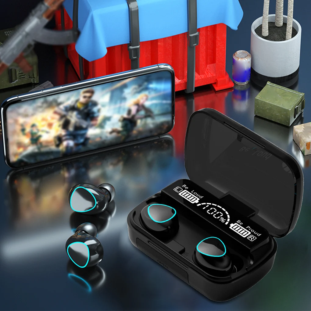 

TWS Bluetooth 5.1 Earphones 3500mAh Charging Box Wireless Headphone 9D Stereo Sports Waterproof Earbuds Headsets With Microphone