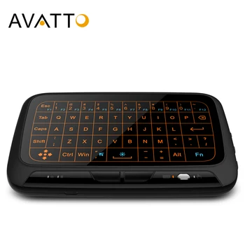 

AVATTO H18+ Big Full Touchpad Backlit Mini keyboard with Touch-pad 2.4GHz Wireless Gaming Air Mouse for Smart tv,Android Box,PC