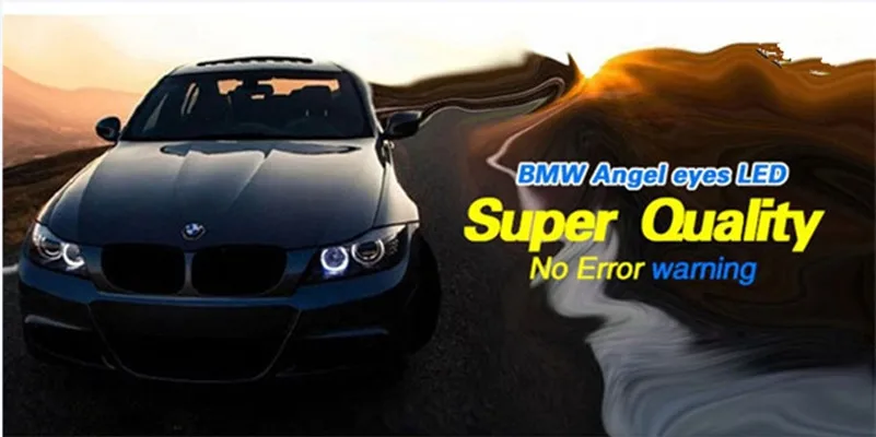2pcs White 6000K Lamp 160W LED Angel Eyes Marker Lights Bulbs for BMW E87 E39 M5