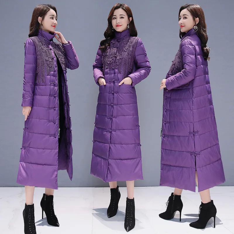 

2019 Winter Mid-length Long Sleeve New Style High Collar Solid Color Fashion Slim Fit Trend Cotton Coat Qxq1987