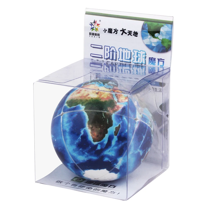 Dispositivo com Impressão Novidade em Presente para Aniversário Yuxin Earth-cubo Mágico Profissional uv Brinquedos Educativos 2x2 6 Yuxin terra 2x2 cubo mágico quebra-cabeça profissional