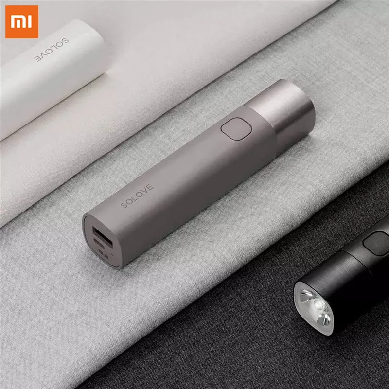 Оригинальный Портативный фонарик Xiaomi SOLOVE с зарядкой от USB яркий EDC 3000 мАч