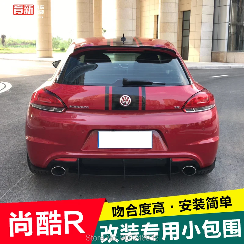 

Для Volkswagen Scirocco 2009 - 2013 Non R ABS пластиковая Неокрашенная искусственная Задняя Крышка багажника для автомобильного стайлинга