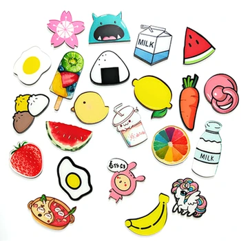 

Christmas cartoon Fruit vegetable watermelon carrot acrylic Kitchen Decorative Refrigerator Magnet milk Fridge Magnet Stickers