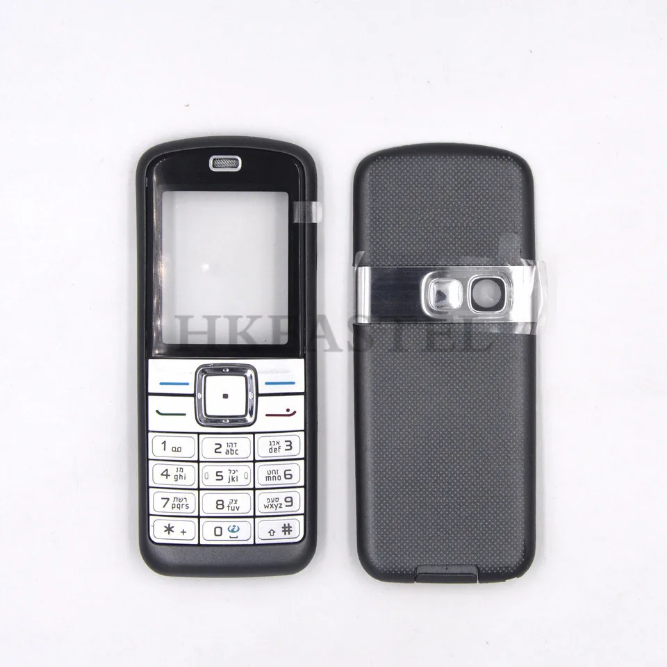 Для Nokia 6070 полный корпус мобильного телефона передняя сторона с задней крышкой батареи+ английский/Иврит Клавиатура - Цвет: Hebrew NO Middle