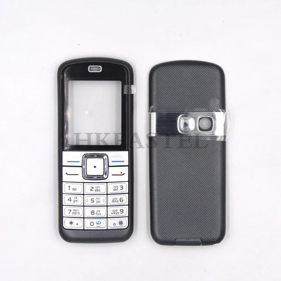 Hebrew NO Middle Для Nokia 6070 полный корпус мобильного телефона передняя сторона с задней крышкой батареи+ английский/Иврит Клавиатура - Цвет: Hebrew NO Middle