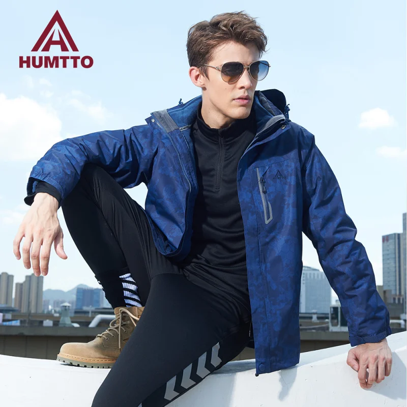 HUMTTO 남성용 방수 겨울 재킷, 따뜻한 방풍 야외 바람막이, 하이킹 재킷, 통기성 트레킹 코트 