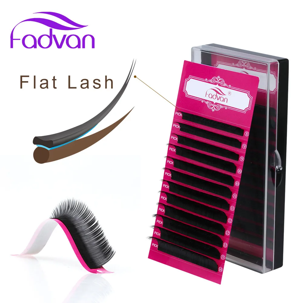 

1 case Ellipse Eyelash Extensions C D Curl Flat Eyelash Extension Light Lashes Individual Eyelashes Black Mink False Lashes