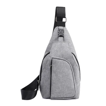 

2020 Fashion Men's Chest Bag Single Shoulder Pack Nylon Cloth Portable Zipper Buckle Sports Casual Business Simple Pockets
