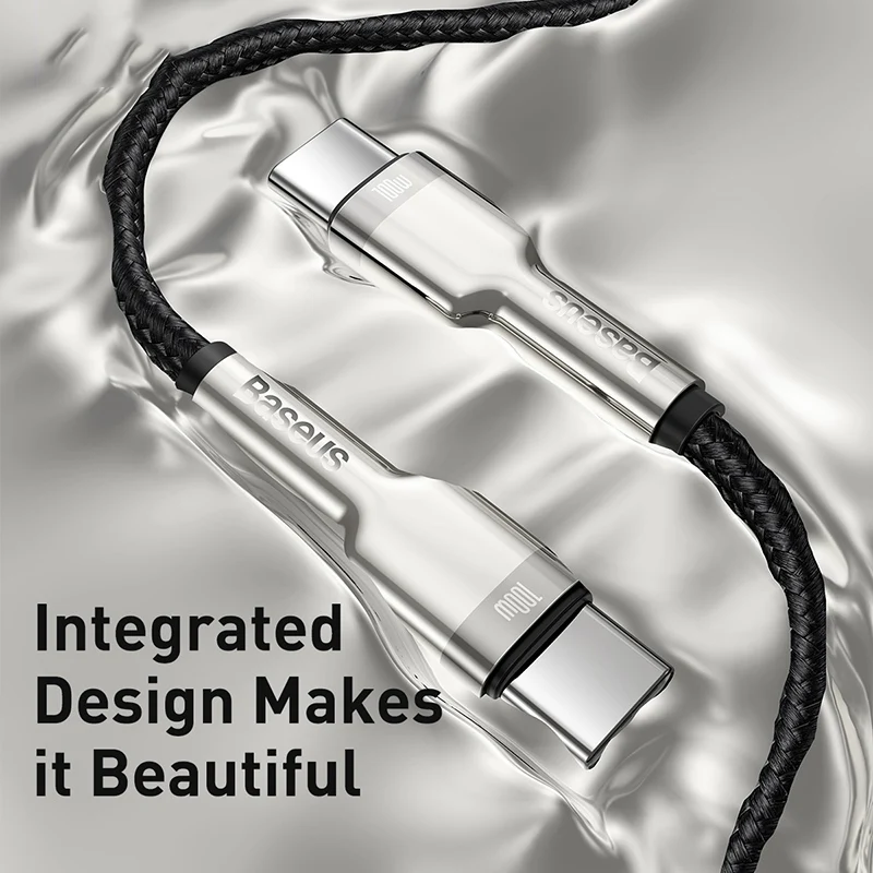 Baseus 100W USB C to USB Type C Cable for MacBook Pro QC 4.0 PD USB C Fast Charger Cable for Xiaomi Redmi For iPhone 15 Plus Pro — view 2
